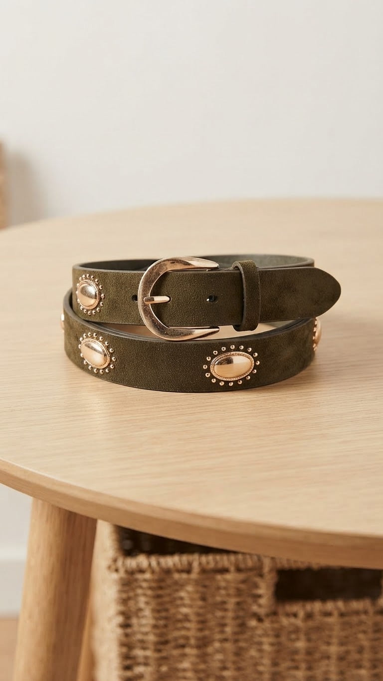 Ceinture Effet Daim Kaki, La Garde-Robe de Nina - vue 2