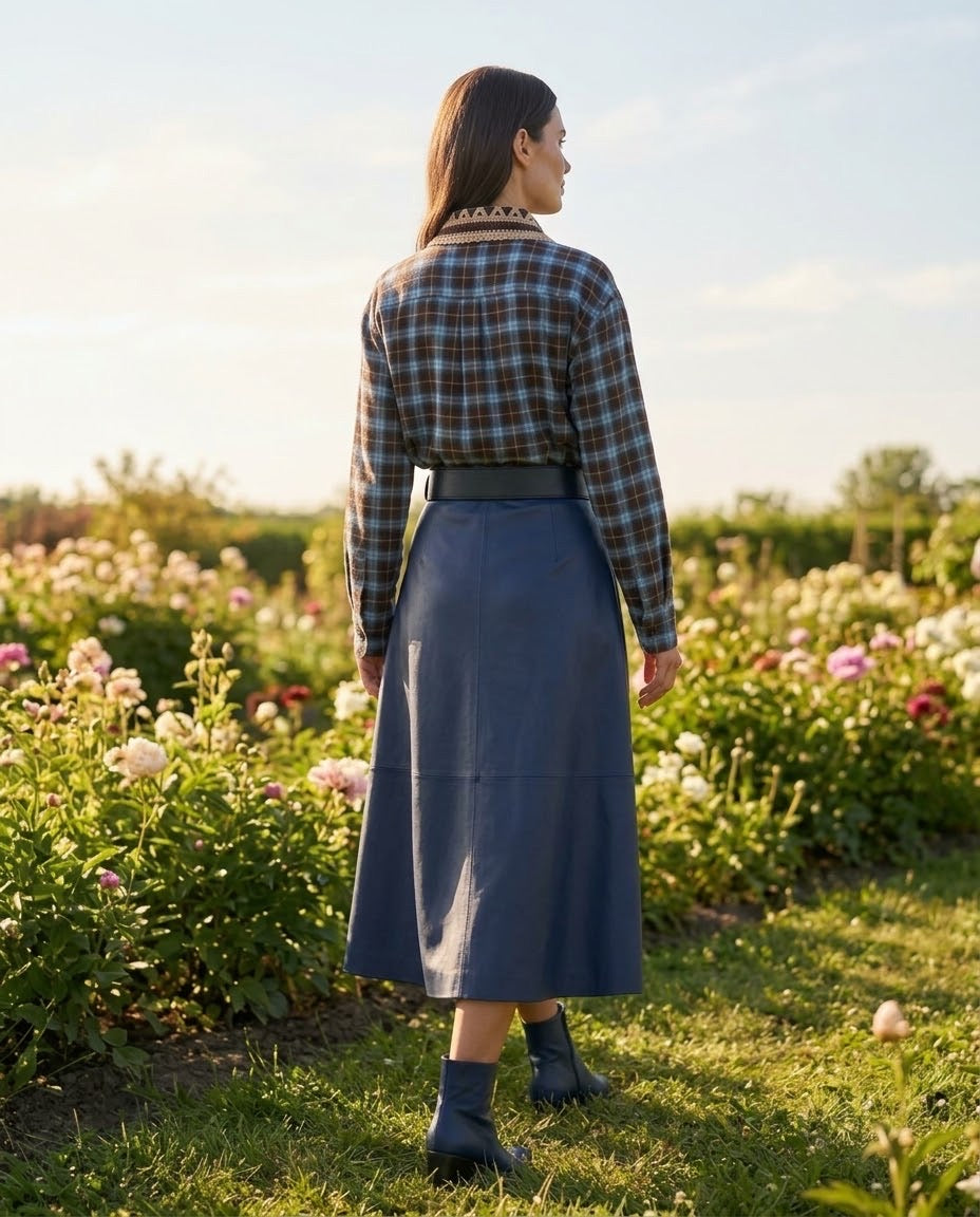 Chemise Carreaux Col Crochet, La Garde-Robe de Nina - vue 2