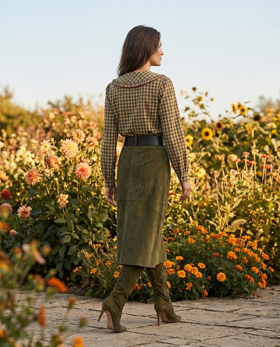 Chemise Col Claudine Imprimé Carreaux, La Garde-Robe de Nina - vue 4