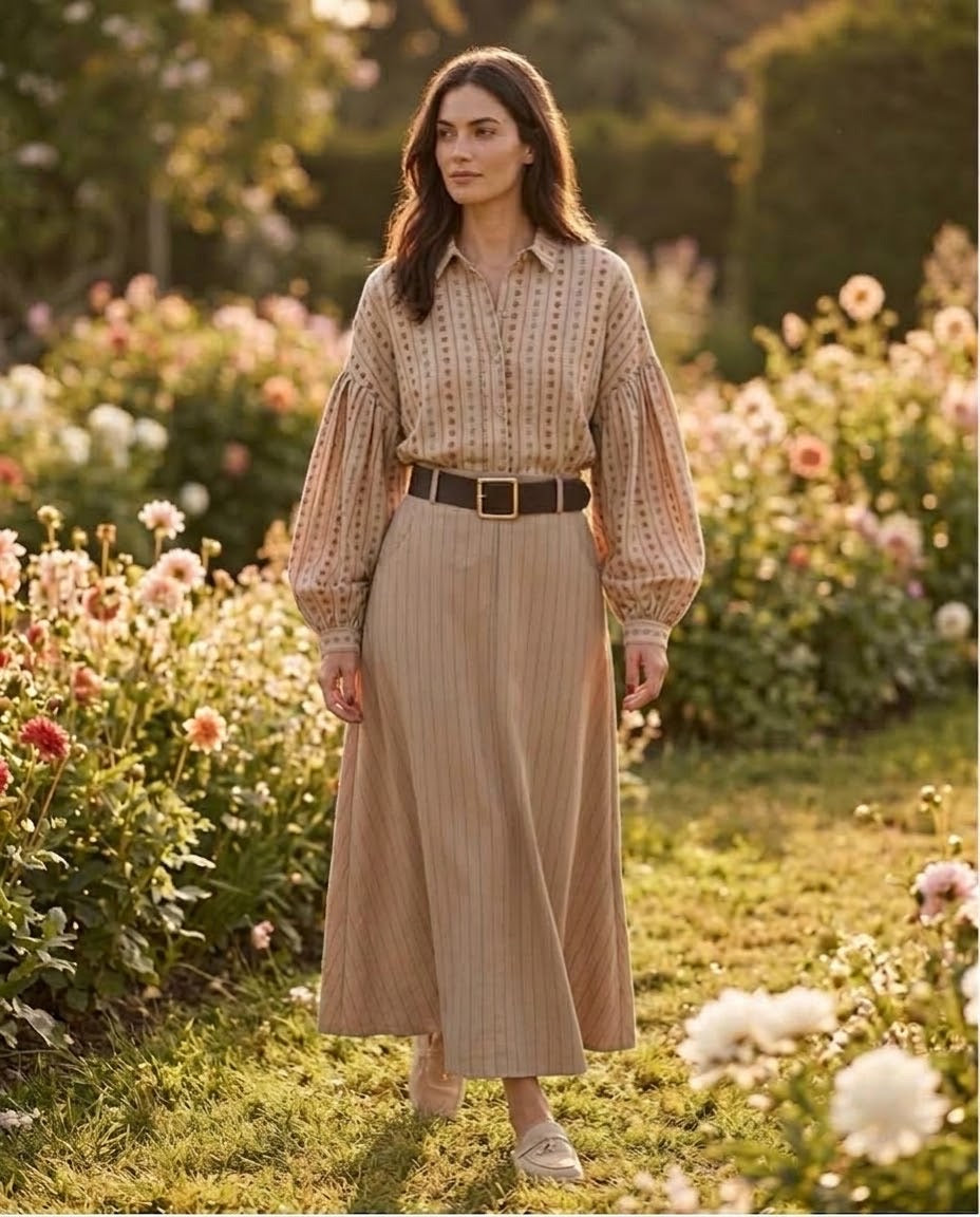 Chemise Fleurs Brodées Manches Bouffantes, La Garde-Robe de Nina - vue 1