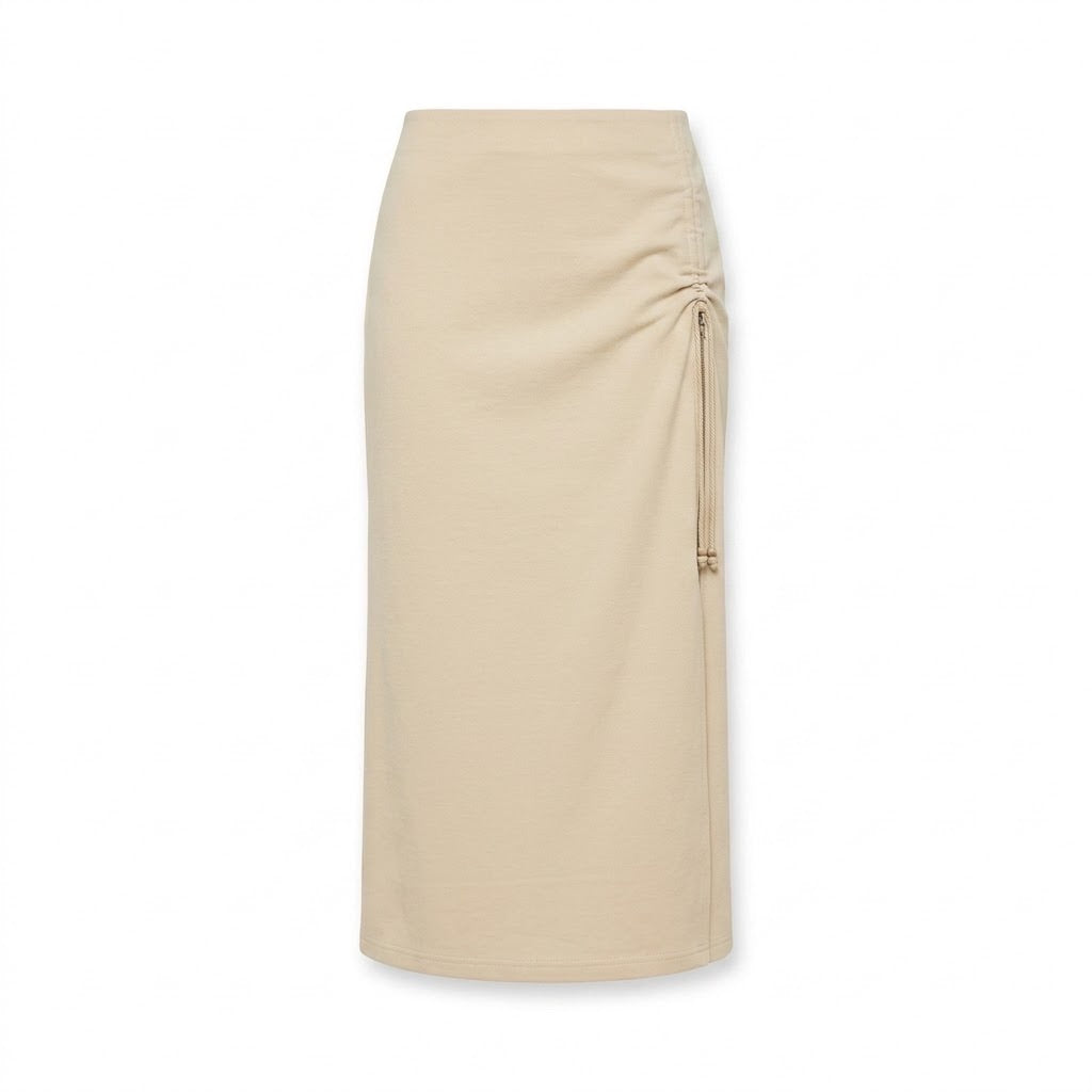 Ensemble en Maille Top & Jupe Zip Chaîne Beige, La Garde-Robe de Nina - vue 4
