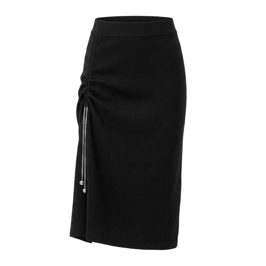 Ensemble en Maille Top & Jupe Zip Chaîne Noir, La Garde-Robe de Nina - vue 6