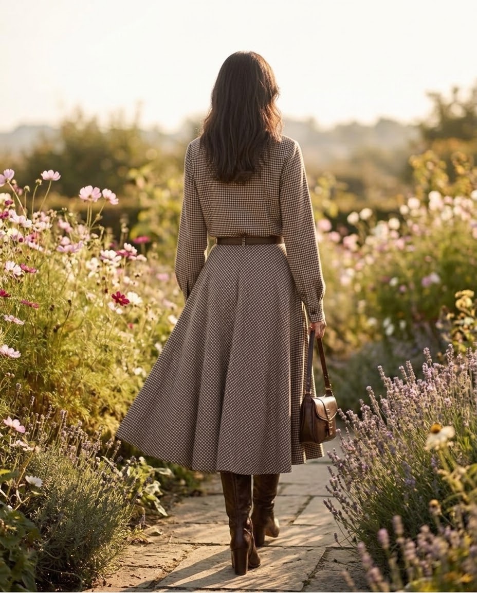 Ensemble Veste Courte & Jupe Petits Carreaux, La Garde-Robe de Nina - vue 2