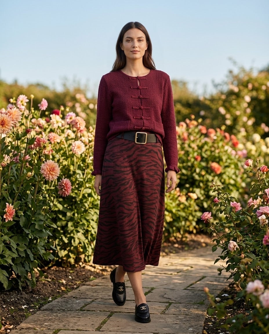 Gilet Bordeaux Boutons Torsadés, La Garde-Robe de Nina - vue 2