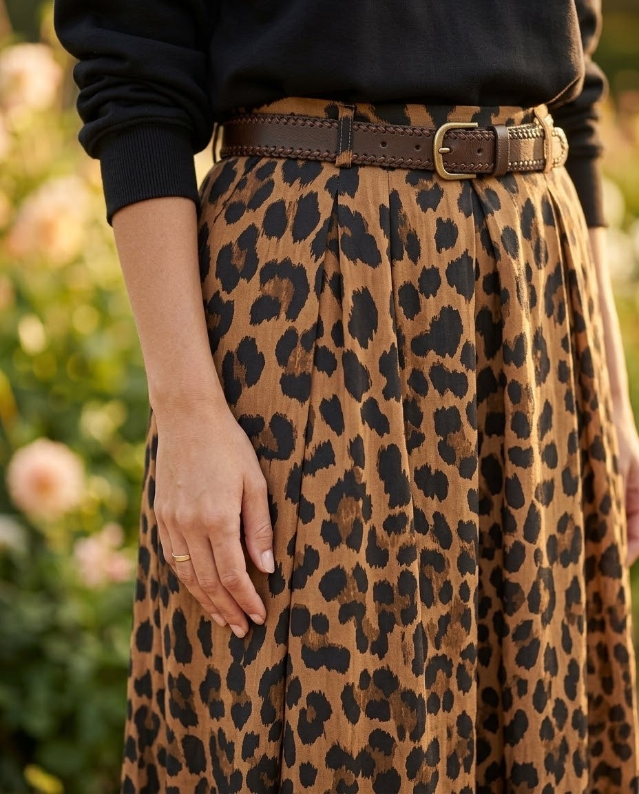 Jupe Léopard Coton Épais, La Garde-Robe de Nina - vue 2