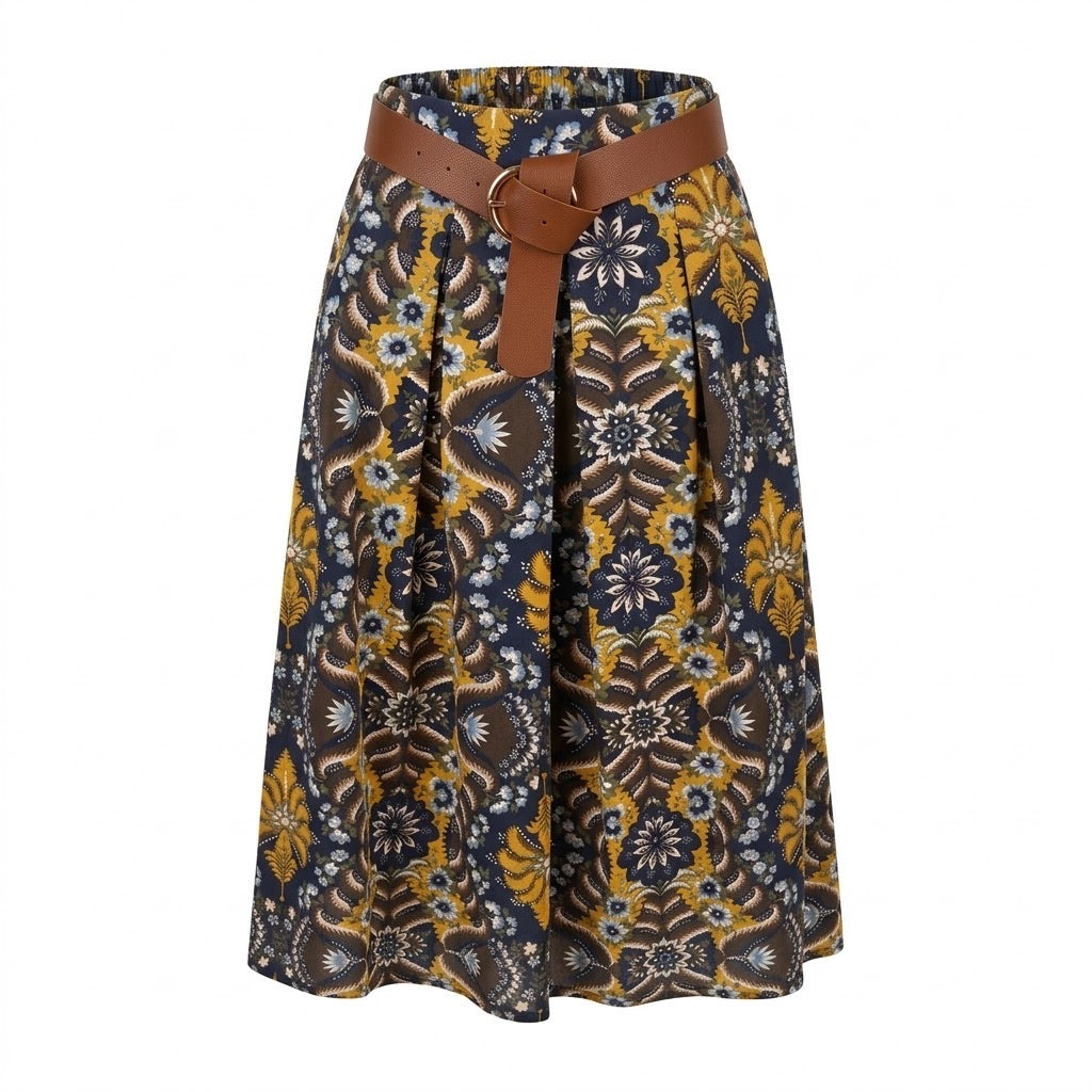 Jupe Longue Imprimé Médaillon Multicolore, La Garde-Robe de Nina - vue 5