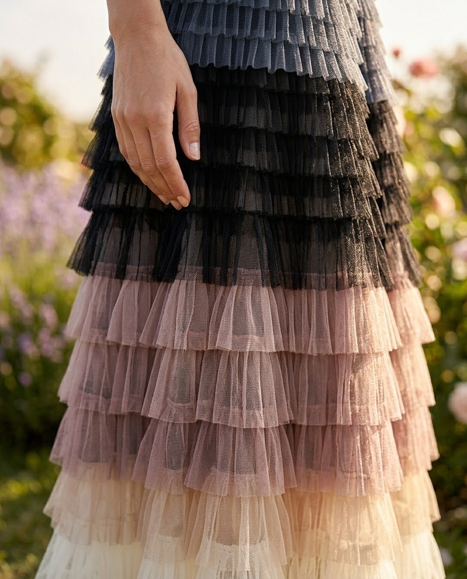 Jupon Tulle Volanté Dégradé, La Garde-Robe de Nina - vue 2