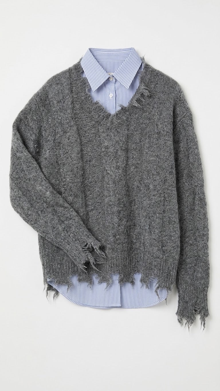 Pull bi-matière, La Garde-Robe de Nina - vue 5