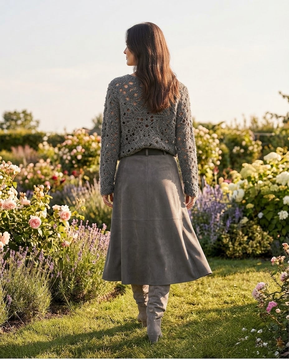 Pull en Crochet Gris Chiné, La Garde-Robe de Nina - vue 3