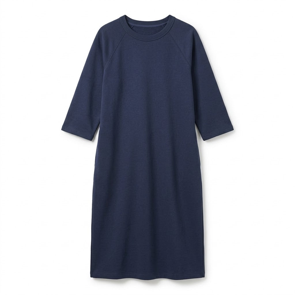 Robe Sweat Matière Sport Chic Marine, La Garde-Robe de Nina - vue 5