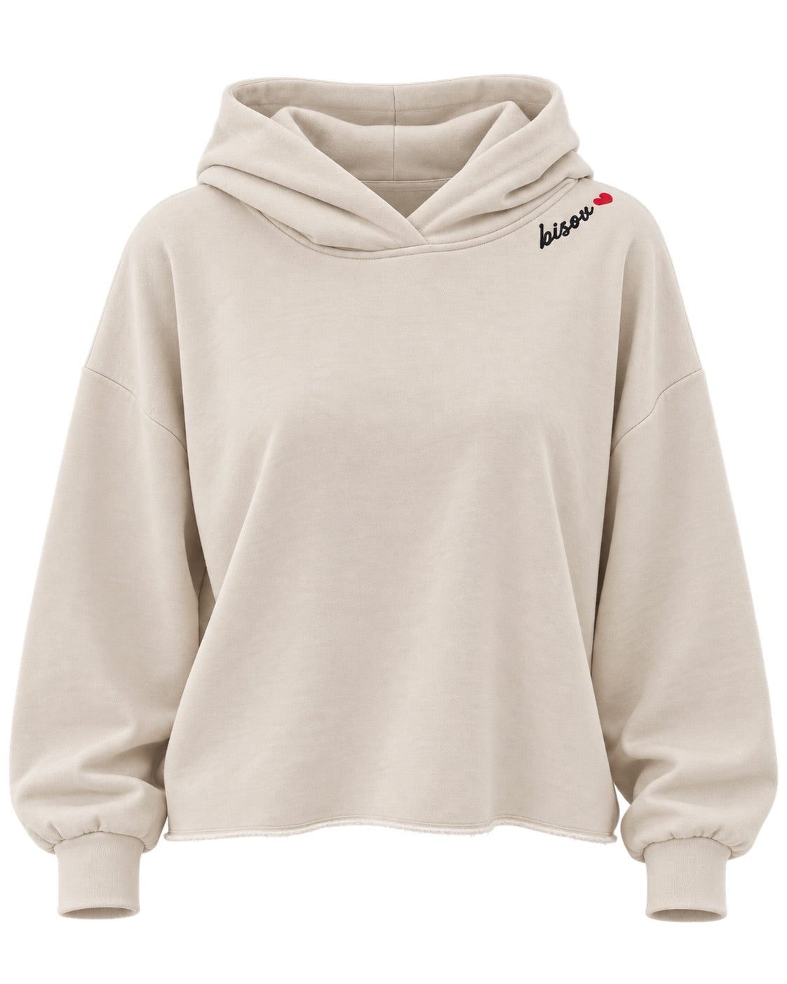Sweat à Capuche Brodé Bisou Beige, La Garde-Robe de Nina - vue 4