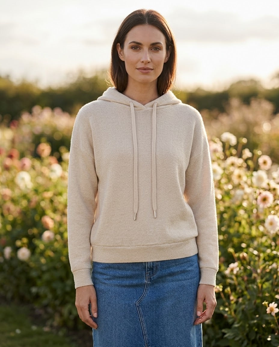 Sweat à Capuche Fils Lurex Beige, La Garde-Robe de Nina - vue 5