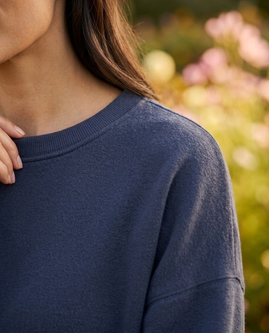 Sweat oversize sport chic – Bleu marine, La Garde-Robe de Nina - vue 2