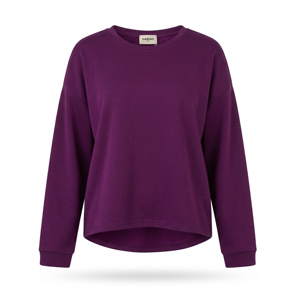 Sweat Prune Sport Chic, La Garde-Robe de Nina - vue 4