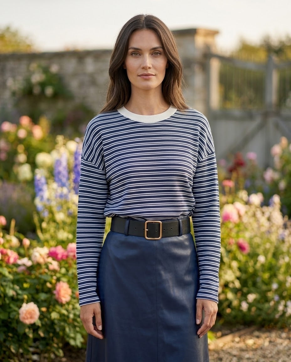 Sweat Rayé Marine et Blanc, La Garde-Robe de Nina - vue 1
