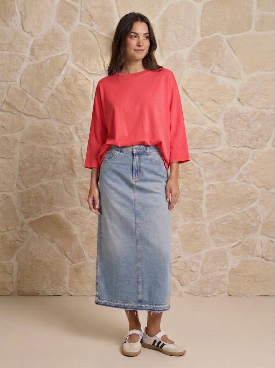 Tee-shirt basique Corail, La Garde-Robe de Nina - vue 1