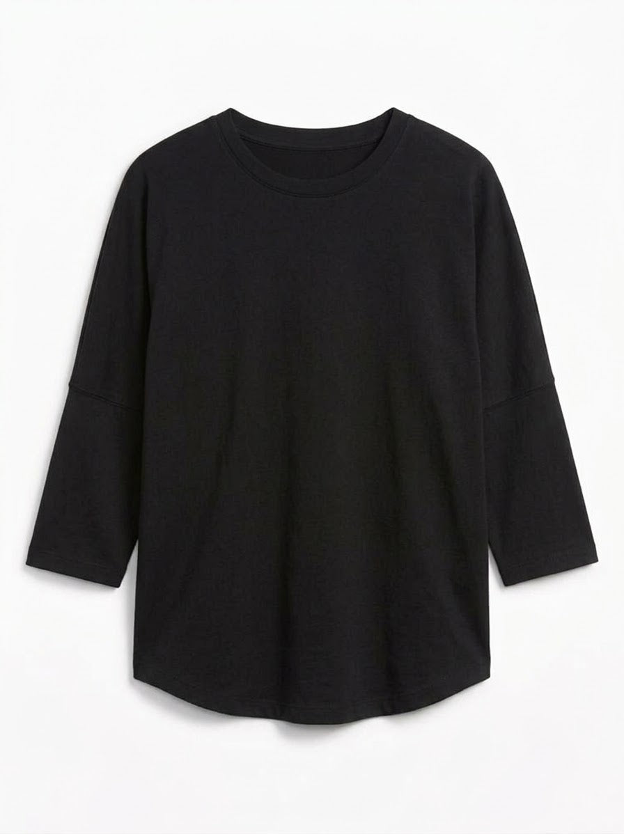 Tee-shirt basique Noir, La Garde-Robe de Nina - vue 2