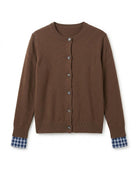 Cardigan Marron Poignets Écossais, La Garde-Robe de Nina - vue 5