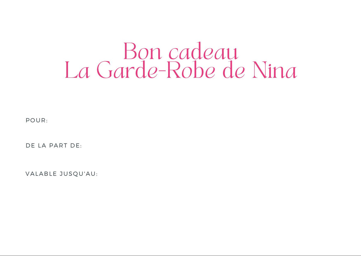 Carte cadeau LGDN, La Garde-Robe de Nina - vue 2