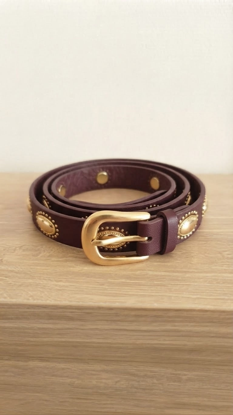 Ceinture Effet Daim Bordeaux, La Garde-Robe de Nina - vue 2