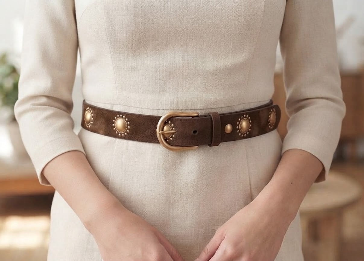 Ceinture Effet Daim Camel Foncé, La Garde-Robe de Nina - vue 1