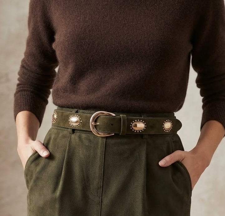 Ceinture Effet Daim Kaki, La Garde-Robe de Nina - vue 1