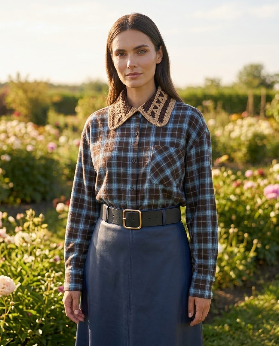 Chemise Carreaux Col Crochet, La Garde-Robe de Nina - vue 1