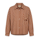 Chemise Carreaux Marron Détail Fleurs, La Garde-Robe de Nina - vue 4