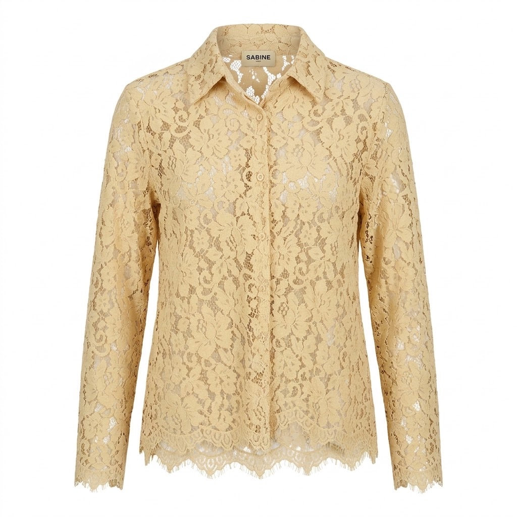 Chemise Dentelle Écrue, La Garde-Robe de Nina - vue 4