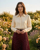 Chemise Popover Crème Manches Bouffantes, La Garde-Robe de Nina - vue 1