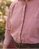 Chemise Rayée Bordeaux Col Volanté, La Garde-Robe de Nina - vue 2