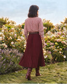 Chemise Rayée Bordeaux Col Volanté, La Garde-Robe de Nina - vue 3