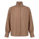 Chemise Rayée Col Volanté Terracotta, La Garde-Robe de Nina - vue 4