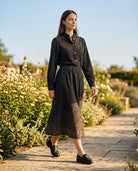 Ensemble Chemise Pression & Jupe Jean Léopard Noir, La Garde-Robe de Nina - vue 1