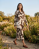 Ensemble Chemisier & Jupe Satin Imprimé Tacheté, La Garde-Robe de Nina - vue 1