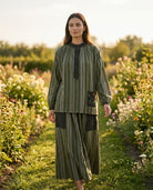 Chemisier et Jupe Rayée Brodée, La Garde-Robe de Nina - vue 2