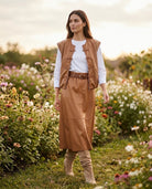 Ensemble en cuir vegan – Camel, La Garde-Robe de Nina - vue 1
