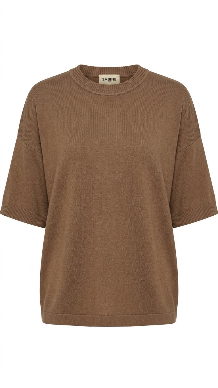 Ensemble en Maille Top & Jupe Zip Chaîne Camel, La Garde-Robe de Nina - vue 5