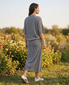 Ensemble en Maille Top & Jupe Zip Chaîne Gris, La Garde-Robe de Nina - vue 4