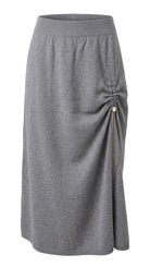Ensemble en Maille Top & Jupe Zip Chaîne Gris, La Garde-Robe de Nina - vue 5