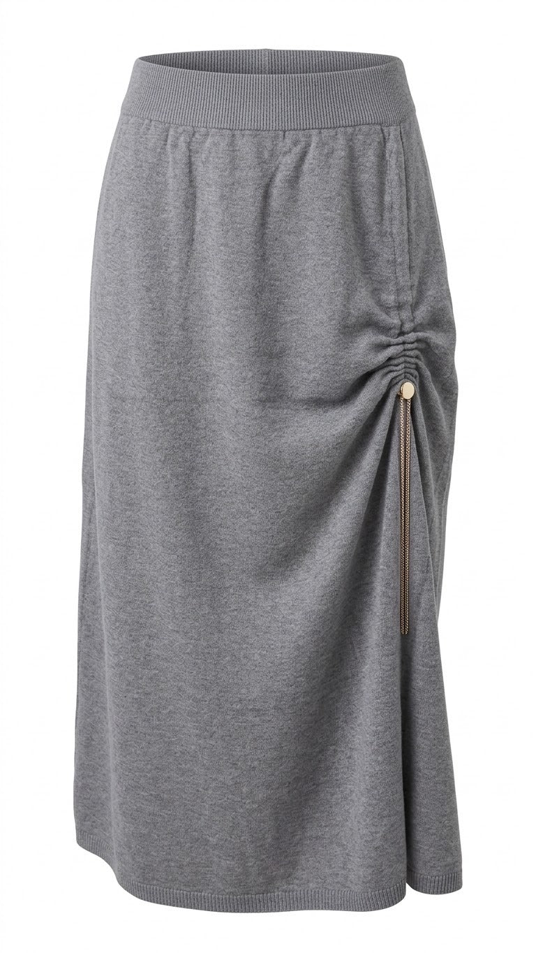 Ensemble en Maille Top & Jupe Zip Chaîne Gris, La Garde-Robe de Nina - vue 5