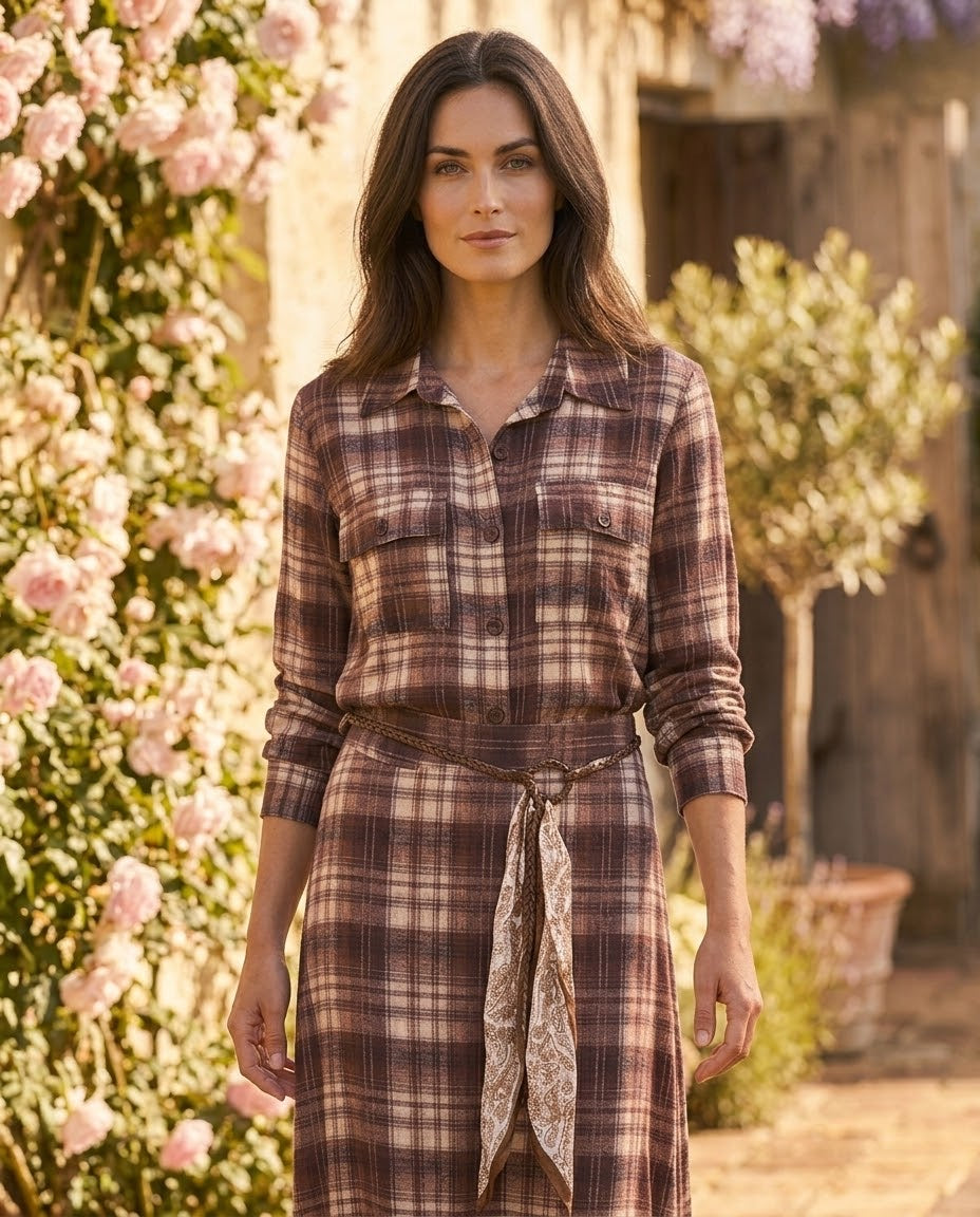 Ensemble Chemise & Jupe Carreaux, La Garde-Robe de Nina - vue 2