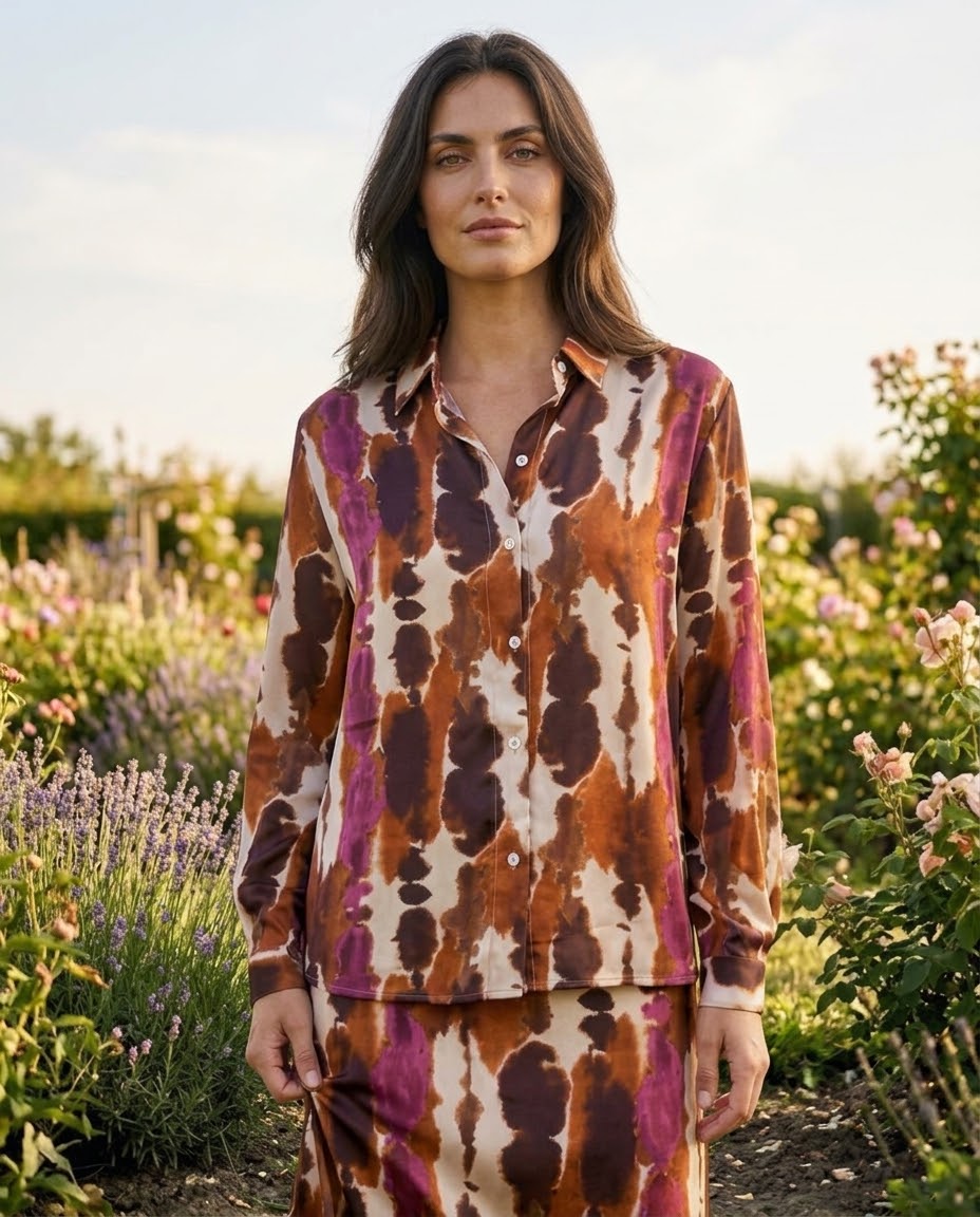 Ensemble Tie-Dye Chemise & Jupe Satinée, La Garde-Robe de Nina - vue 2