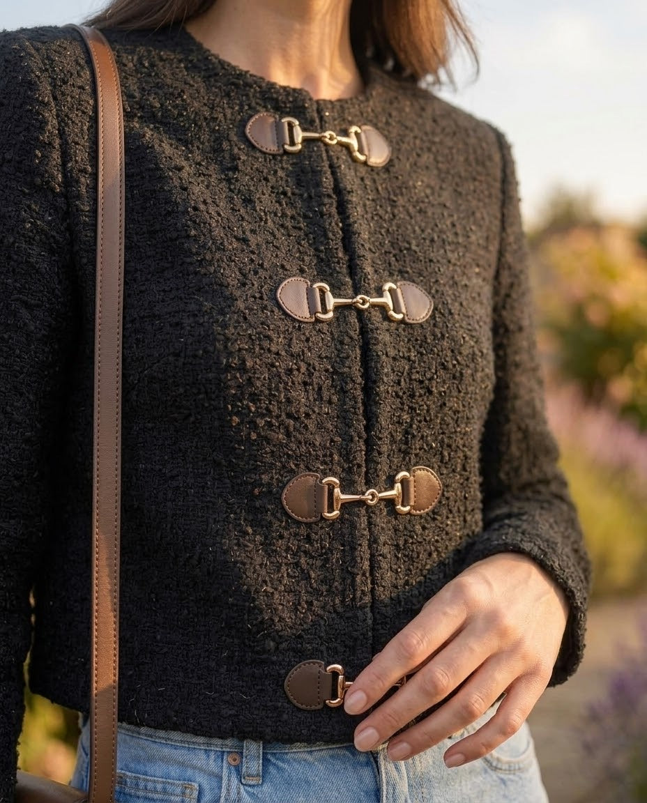 Gilet Bouclé Fermoirs Mors, La Garde-Robe de Nina - vue 6