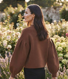 Gilet Maille Manches Bouffantes Marron, La Garde-Robe de Nina - vue 2