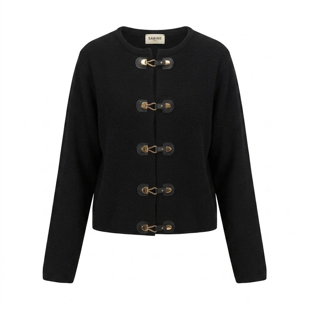 Gilet Noir Fermoirs Dorés, La Garde-Robe de Nina - vue 4