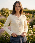 Gilet Tweed Écru Nœuds, La Garde-Robe de Nina - vue 1