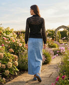 Haut Dentelle Col Montant Noir, La Garde-Robe de Nina - vue 4