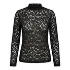 Haut Dentelle Col Montant Noir, La Garde-Robe de Nina - vue 5