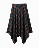 Jupe Asymétrique Carreaux Marine, La Garde-Robe de Nina - vue 3